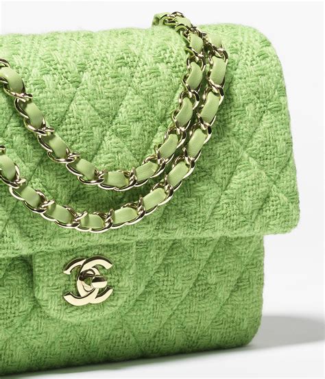 chanel tasche mintgrün|Classic 11.12 handbag, Wool tweed & gold.